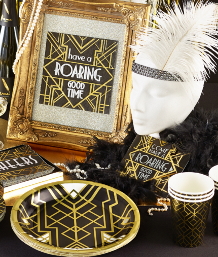 Art Deco | 1920's Party Supplies | Tablecover | Plates | Balloons